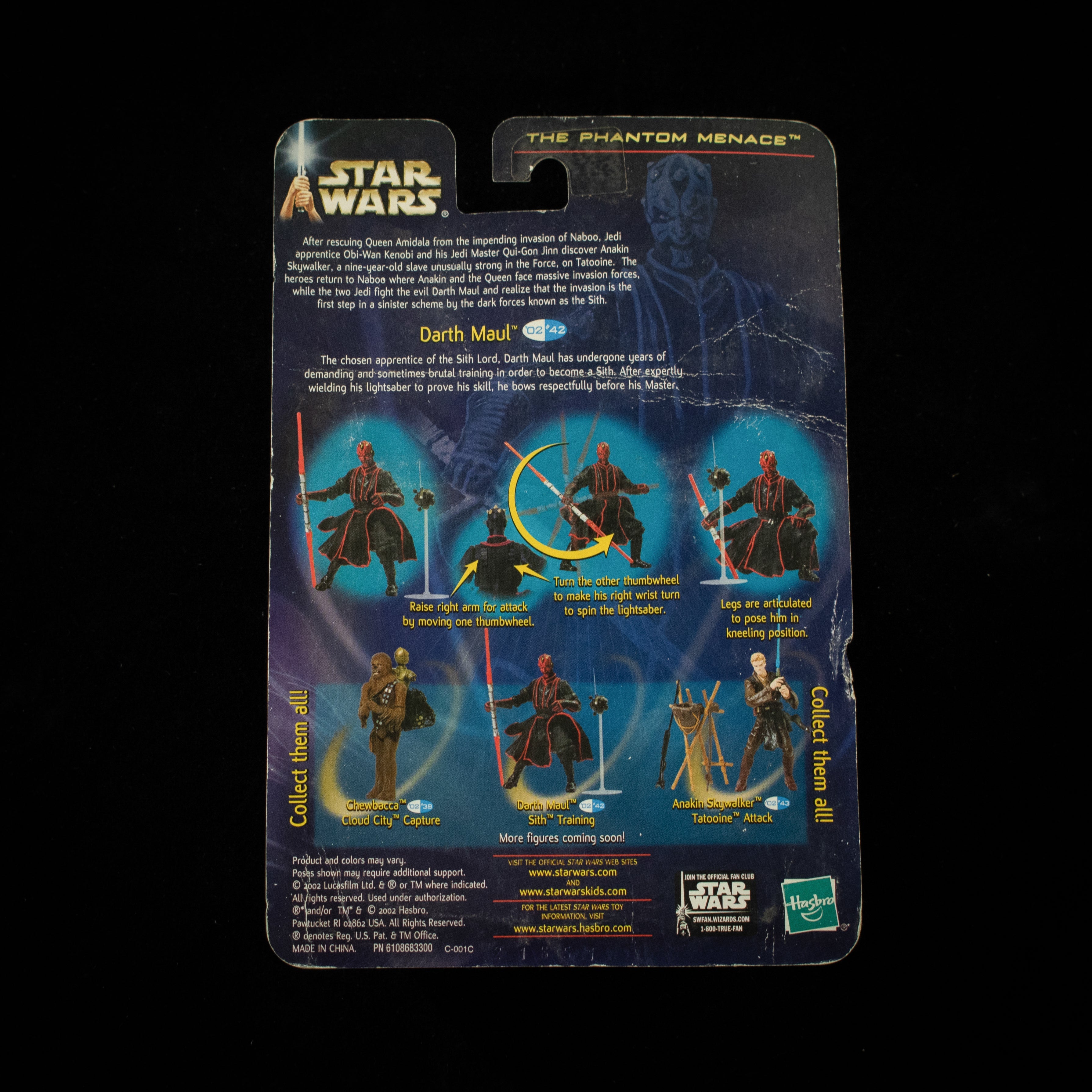 Darth Maul Sith Training The Phantom Menace Star Wars Action Figure Hasbro 2002