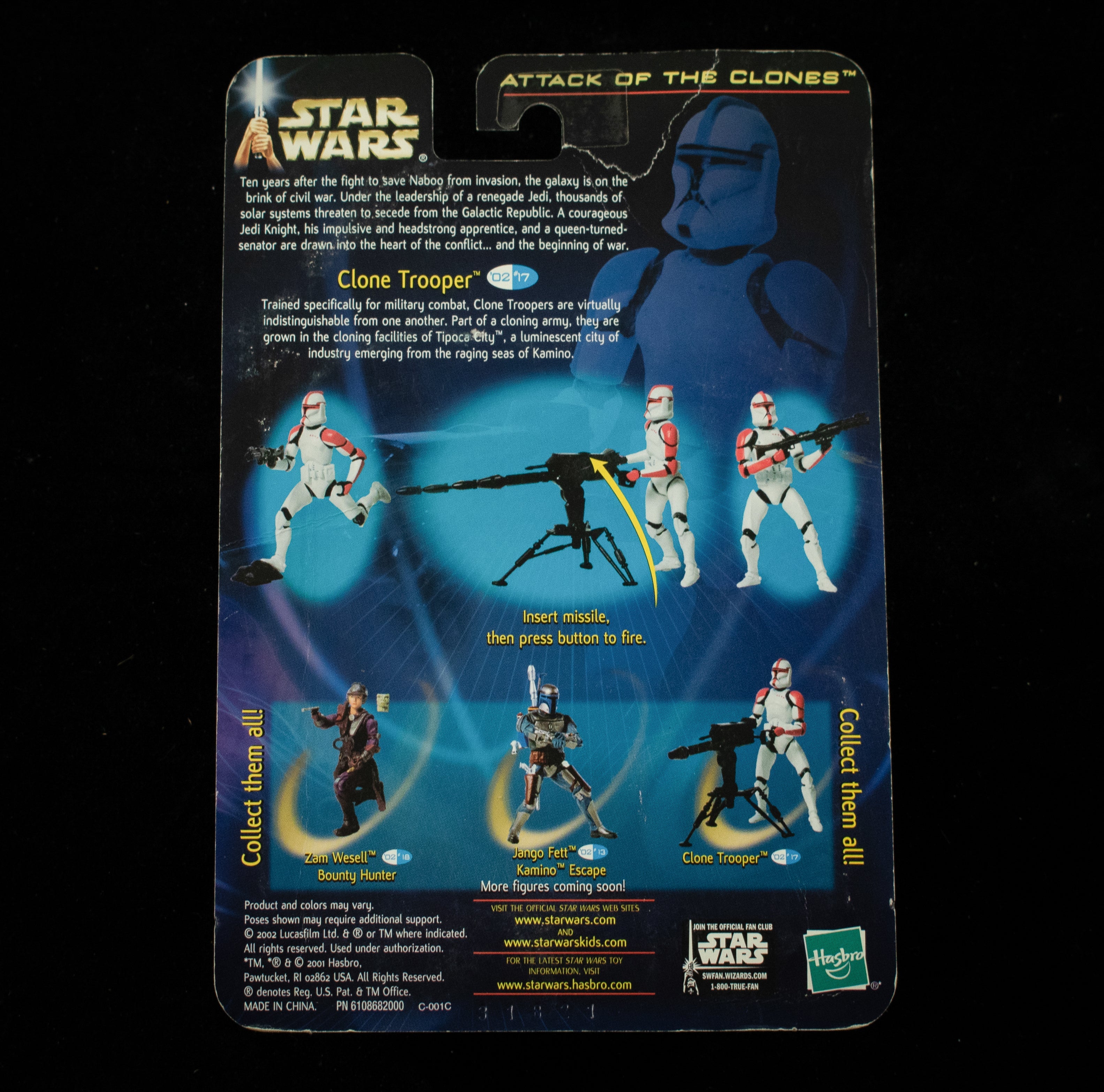 Clone Trooper Attack of the Clones Star Wars Saga Action Figure Hasbro 2002