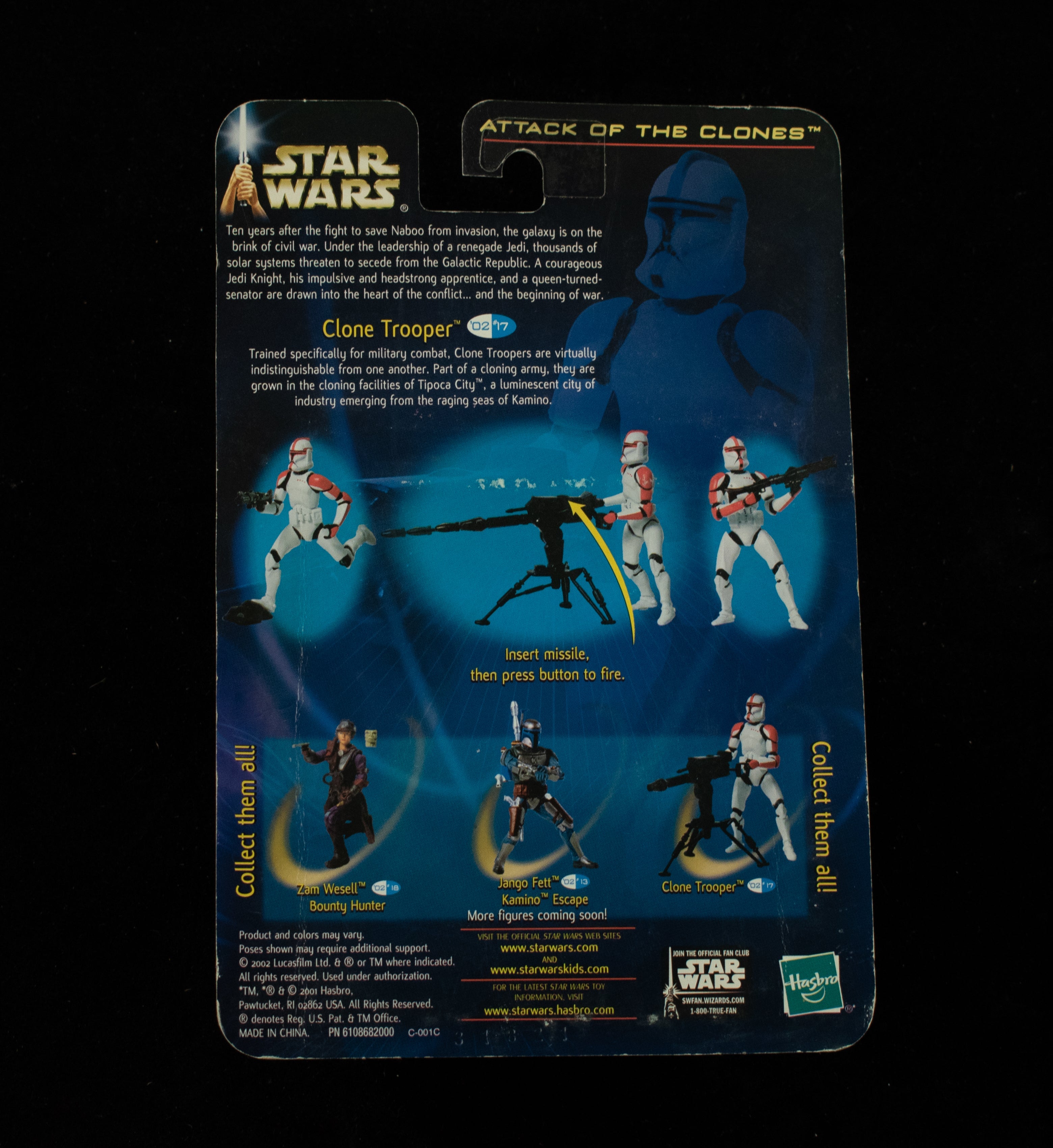 Clone Trooper Attack of the Clones Star Wars Saga Action Figure Hasbro 2002