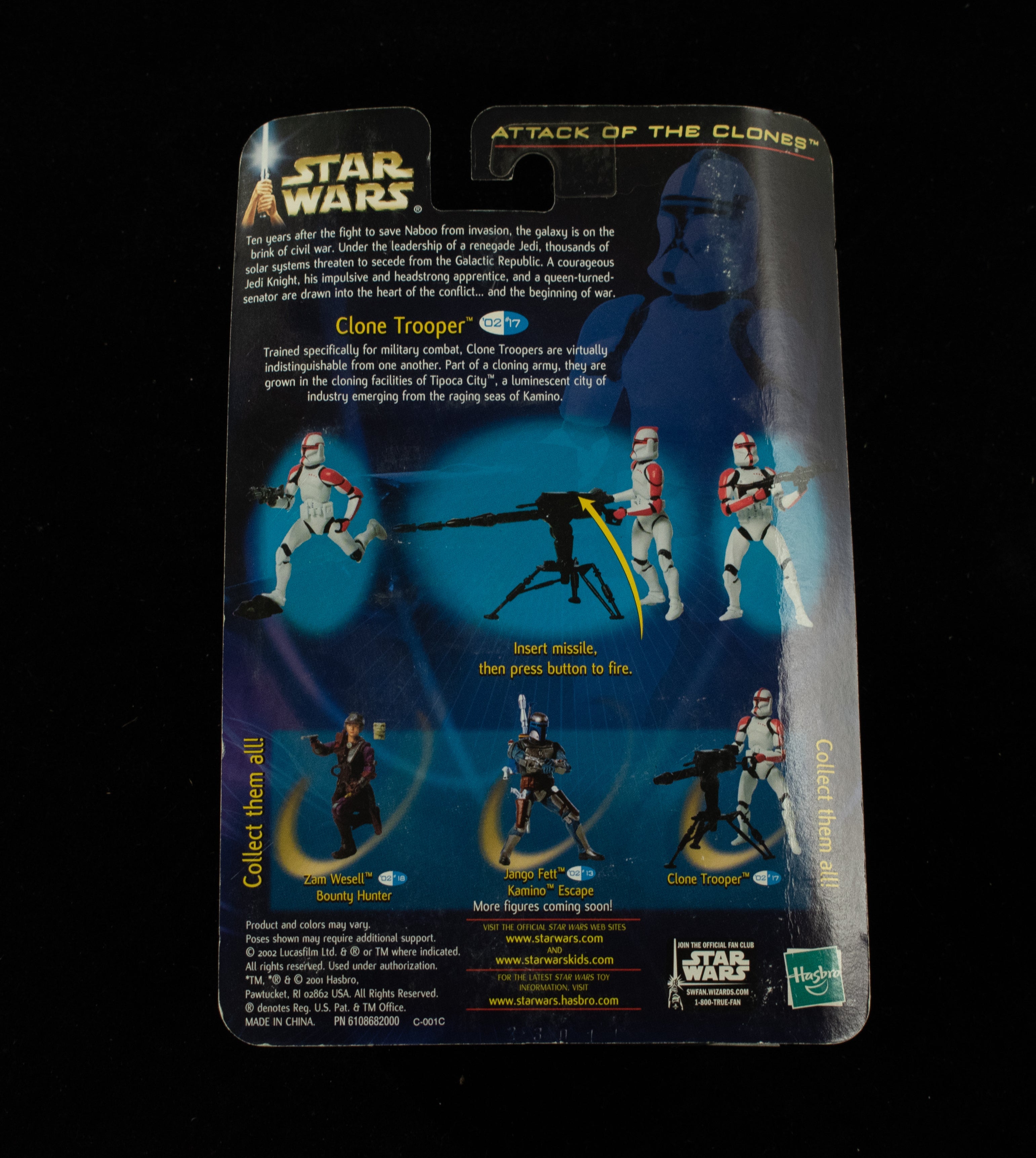 Clone Trooper Attack of the Clones Star Wars Saga Action Figure Hasbro 2002