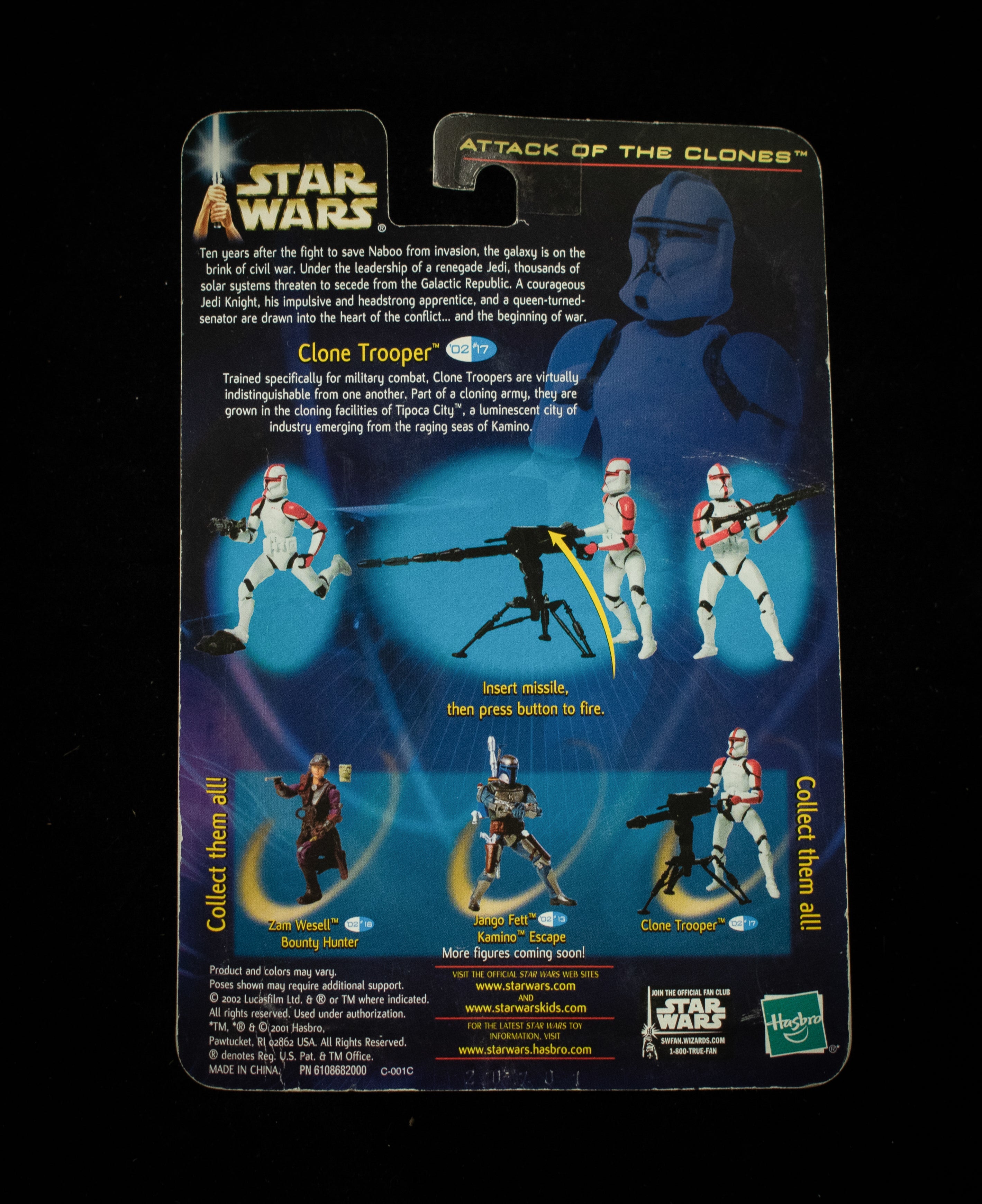 Clone Trooper Attack of the Clones Star Wars Saga Action Figure Hasbro 2002