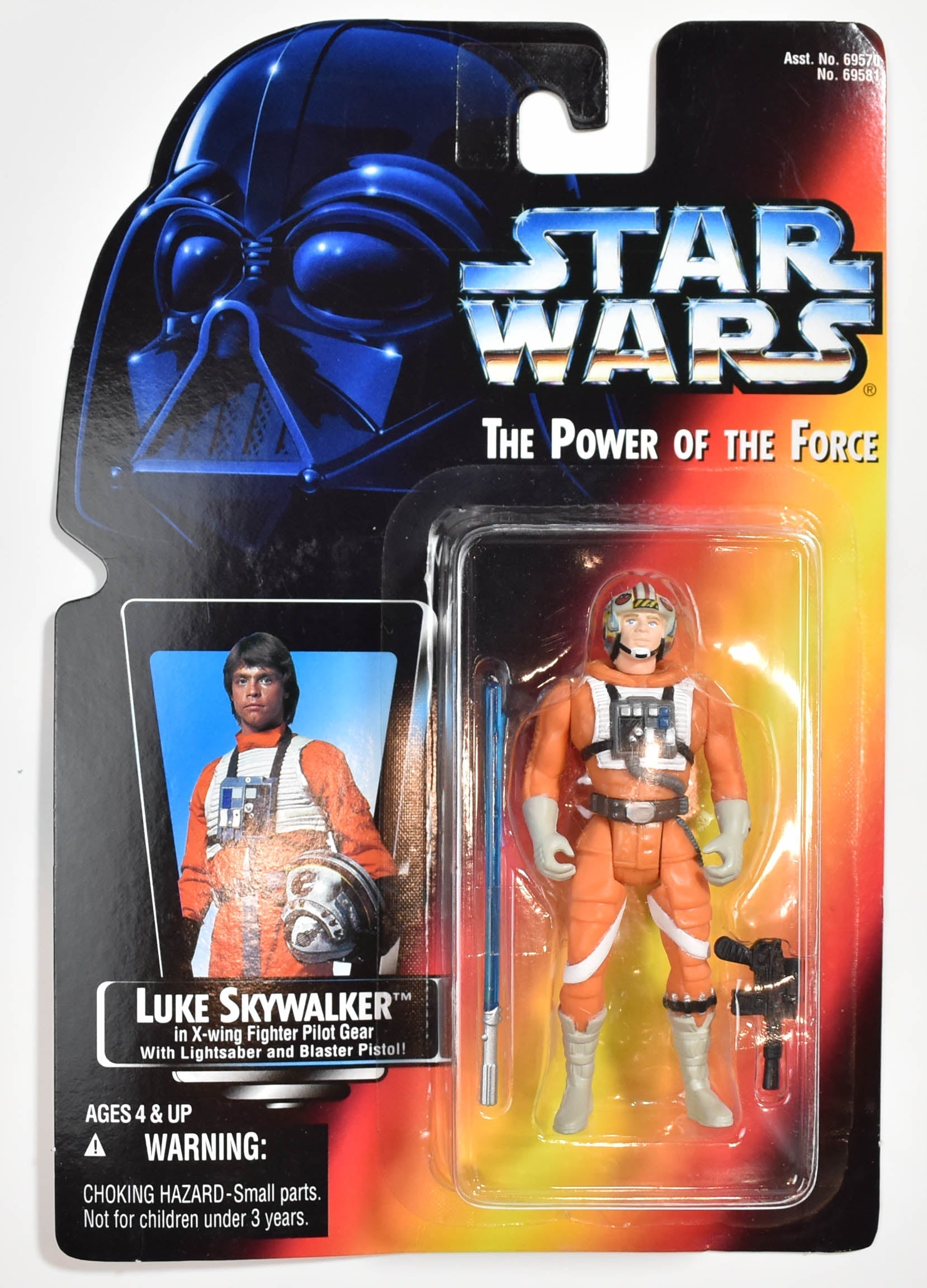 Star Wars Power of the Force Orange Card Luke Skywalker X-Wing Pilot