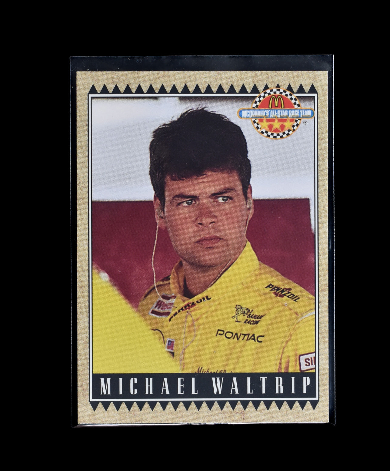 Michael Waltrip 22 1992 Maxx Racing McDonalds All Star Race Team Card