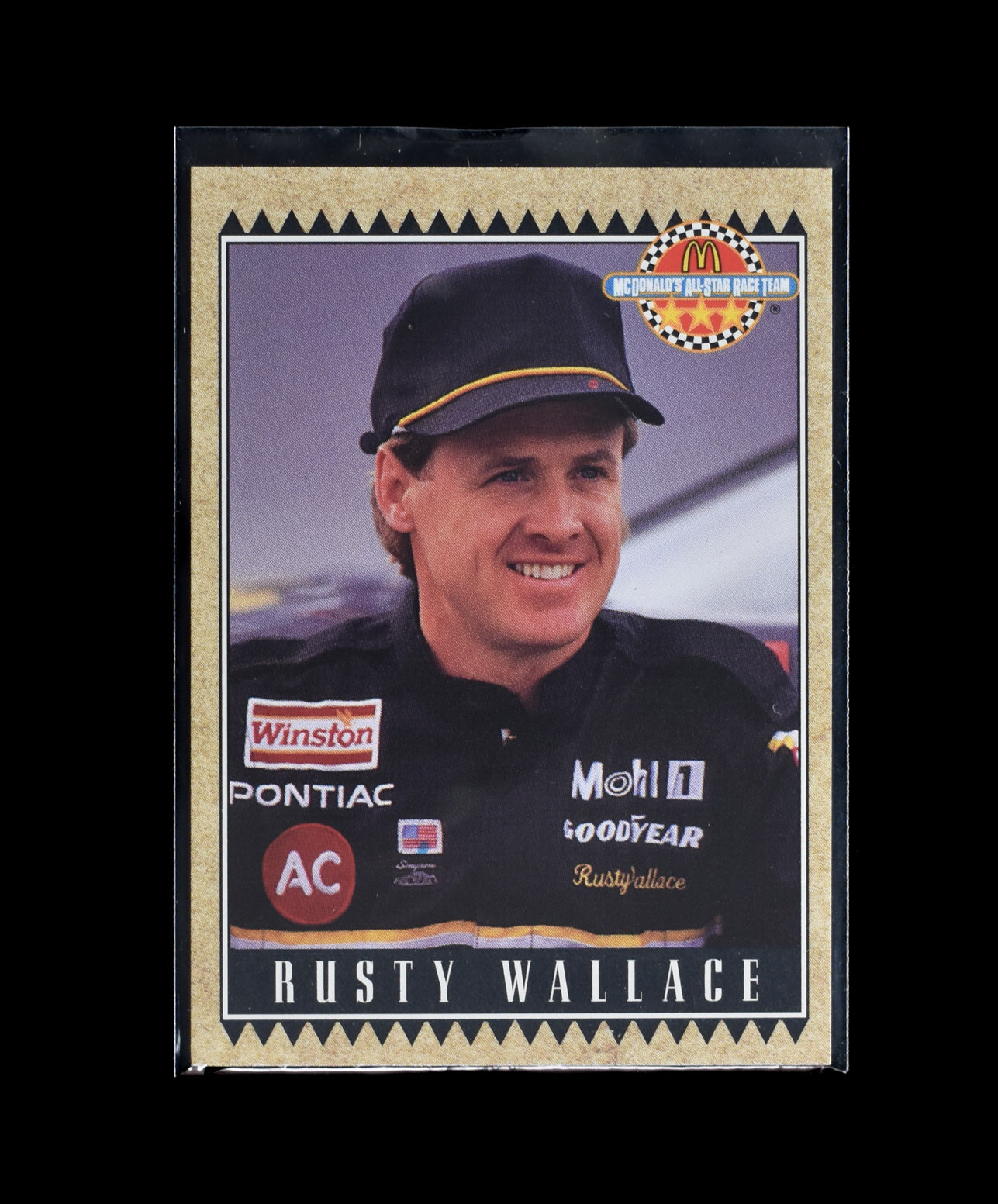 Rusty Wallace 18 1992 Maxx Racing McDonalds All Star Race Team Card