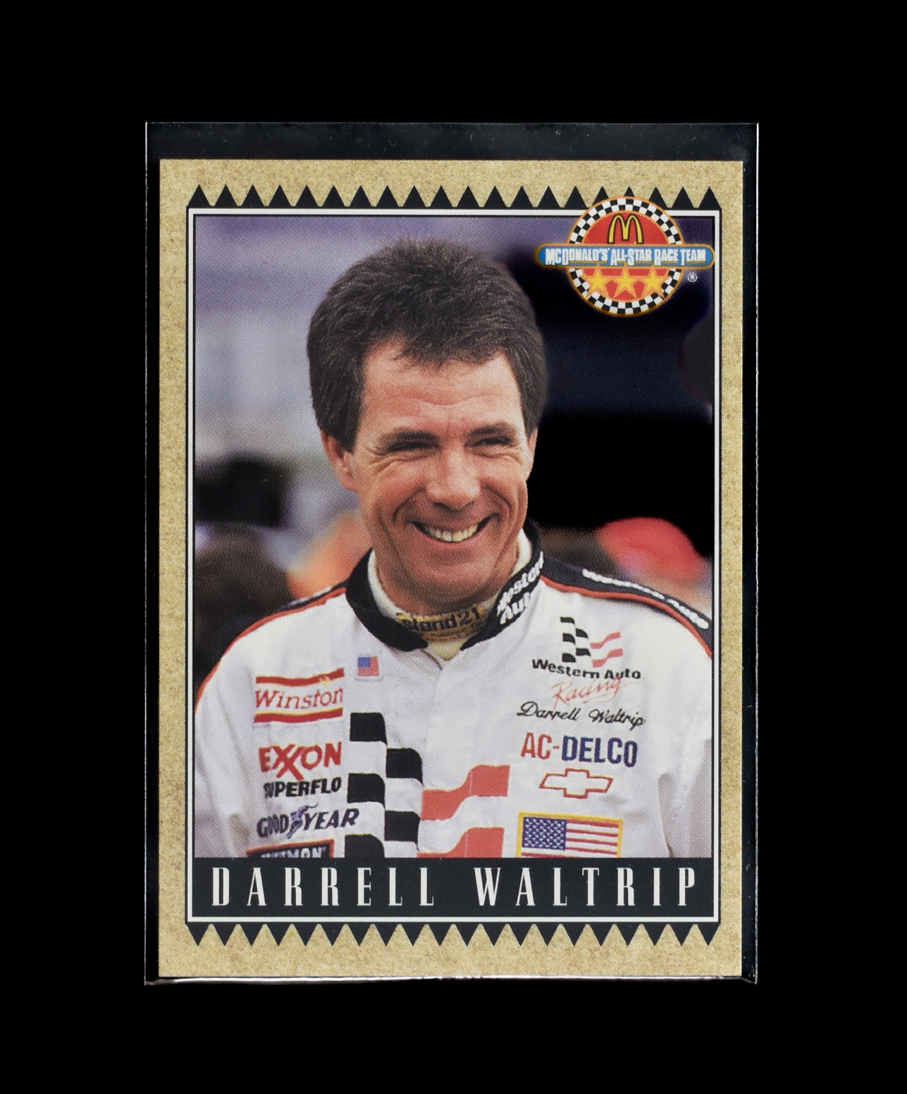 Darrell Waltrip 16 1992 Maxx Racing McDonalds All Star Race Team Card