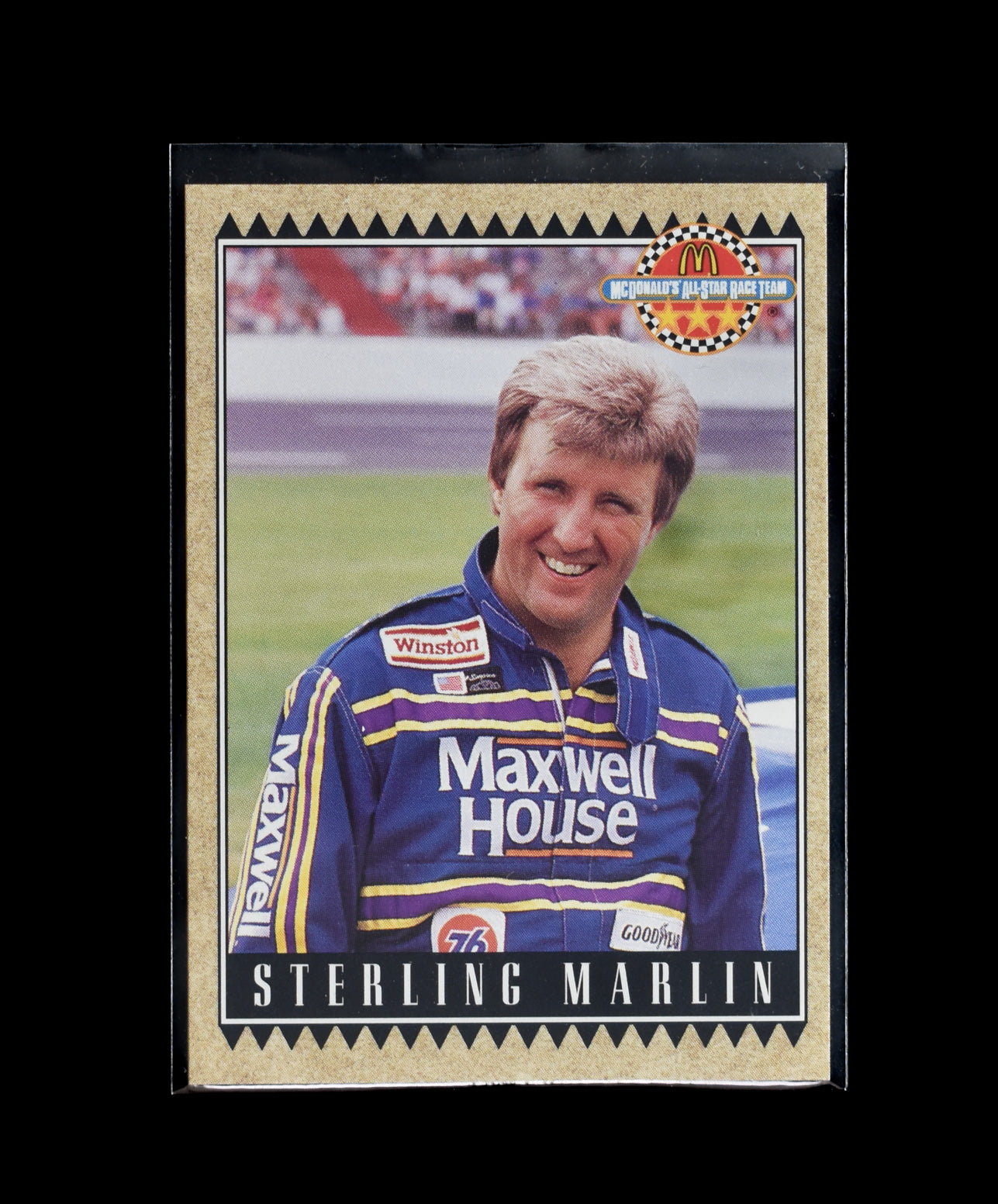 Sterling Marlin 15 1992 Maxx Racing McDonalds All Star Race Team Card