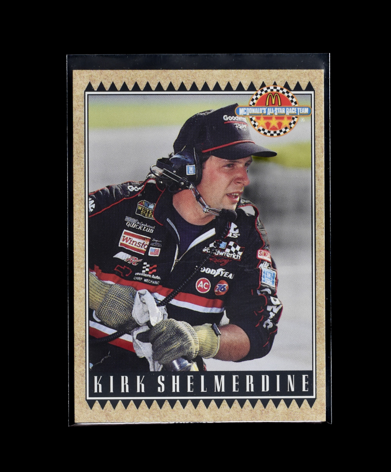 Kirk Shelmerdine 8 1992 Maxx Racing McDonalds All Star Race Team Card