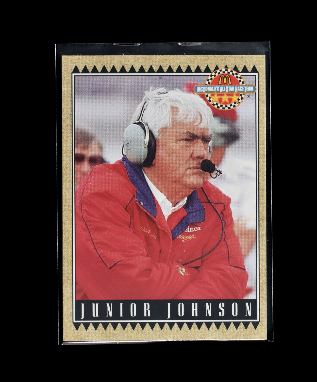 Junior Johnson 7 1992 Maxx Racing McDonalds All Star Race Team Card