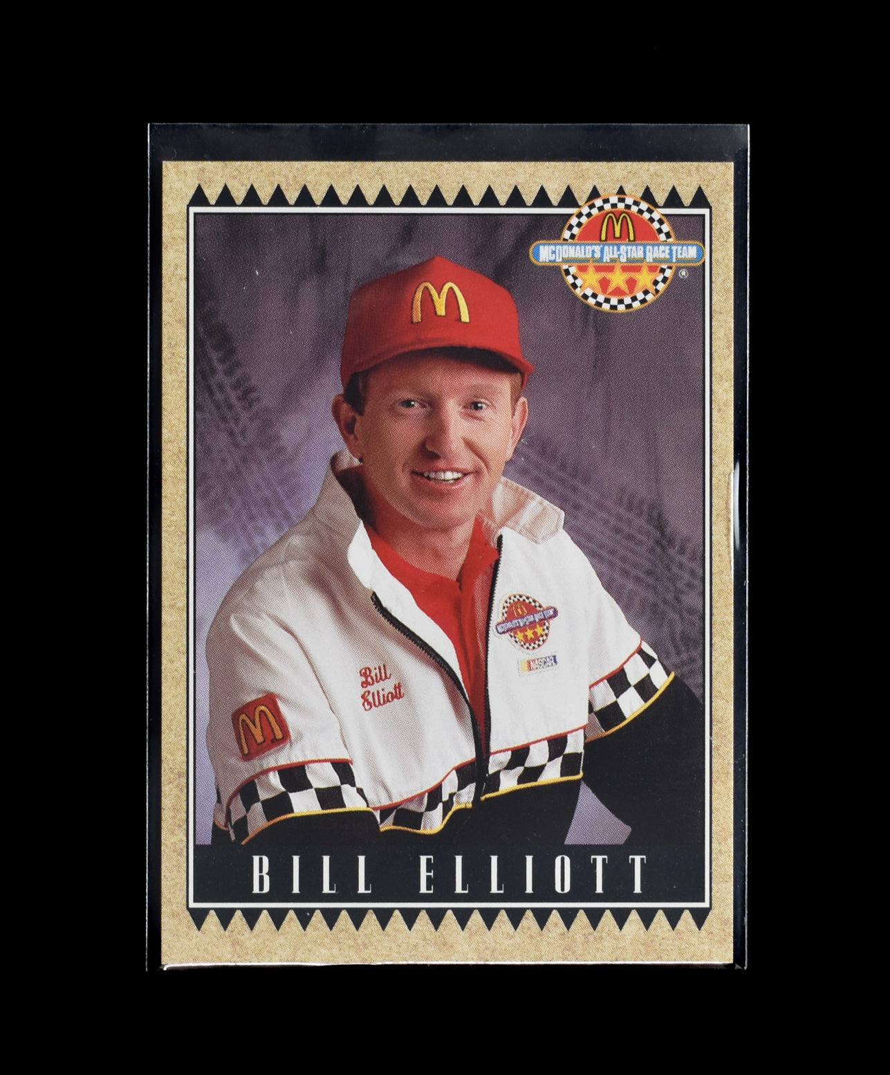 Bill Elliott 4 1992 Maxx Racing McDonalds All Star Race Team Card