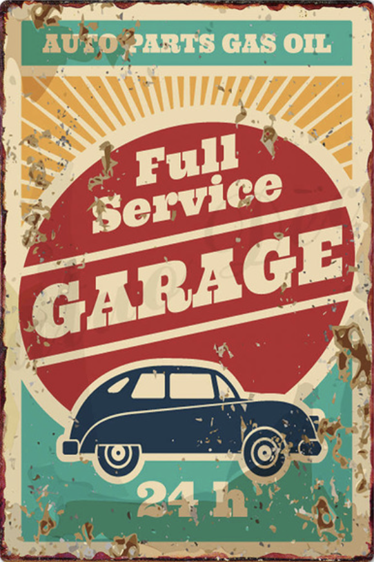 Metal Bar Sign Full Service Garage