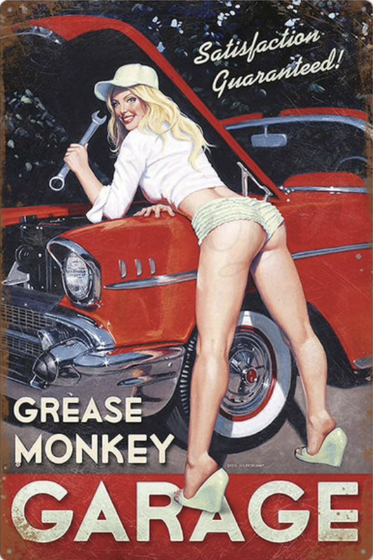 Metal Bar Sign Grease Monkey