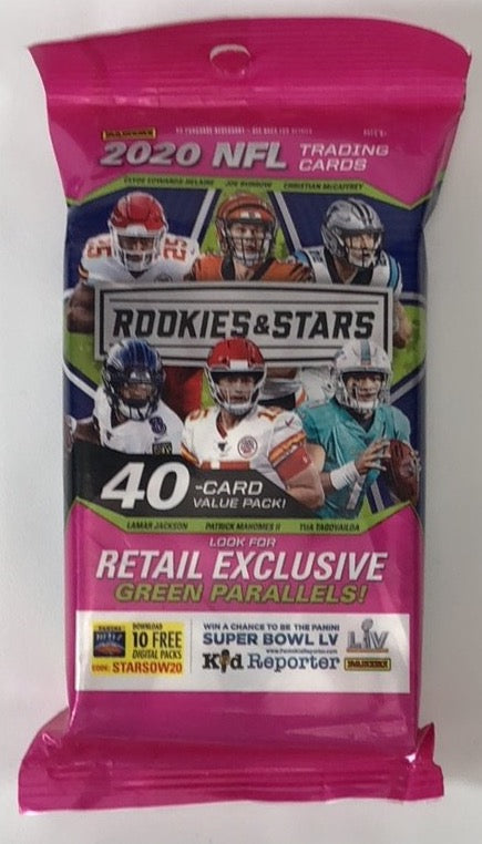 Rookies and Stars Football Cards Value Pack 40 Card Pack Panini 2020 NFL