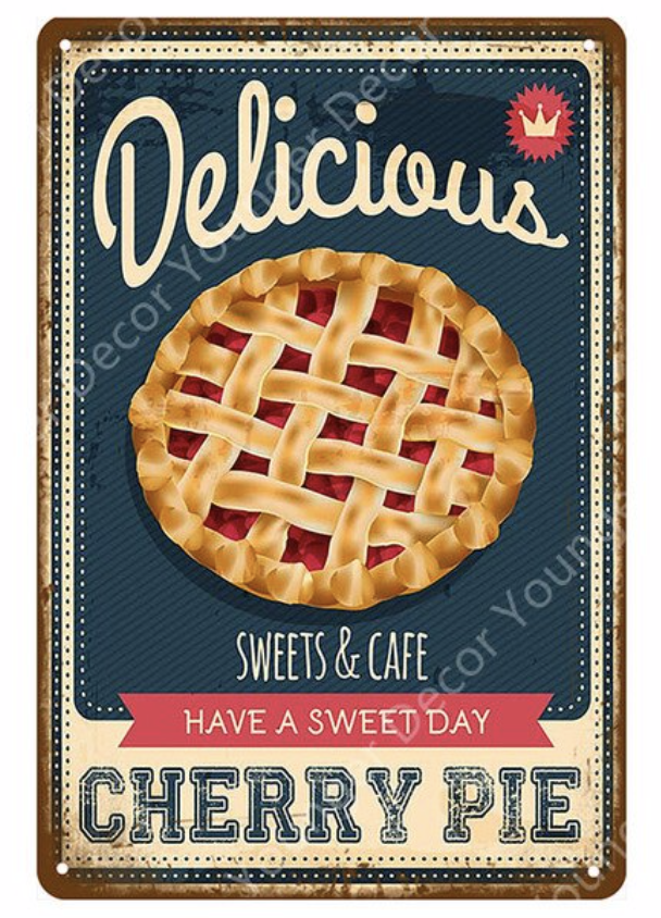 Metal Bar Sign Cherry Pie