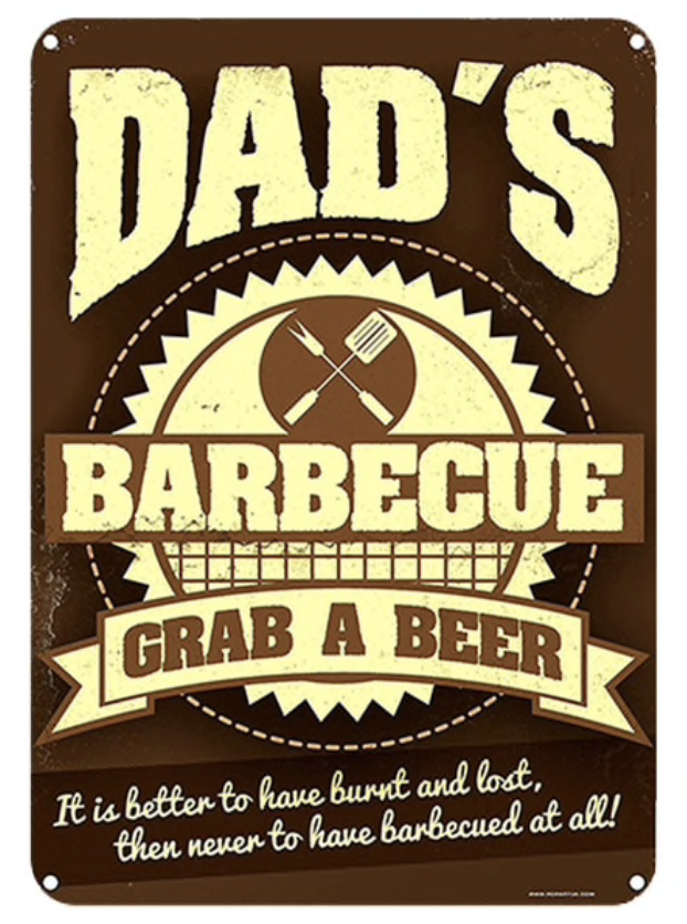 Metal Bar Sign Dads Barbecue