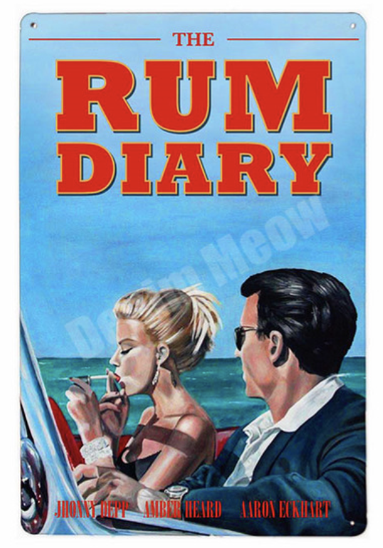 Metal Bar Sign Rum Diary