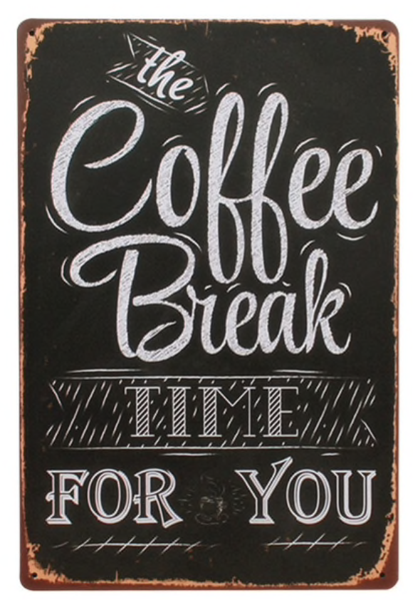 Metal Bar Sign The Coffee Break