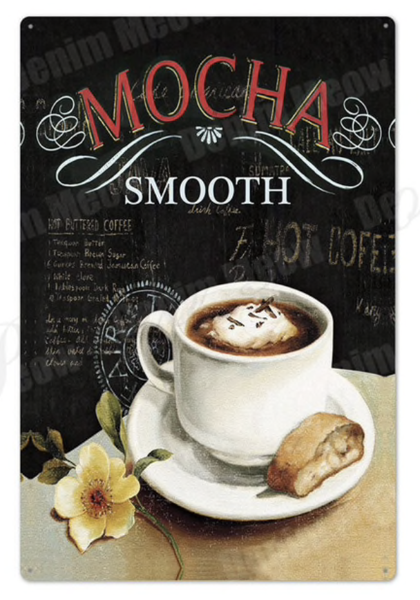 Metal Bar Sign Mocha Smooth