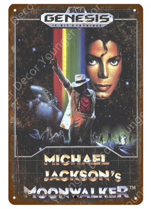 Metal Bar Sign Micheal Jacksons Moon Walker