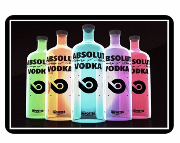 Metal Bar Sign Vodka Bottles