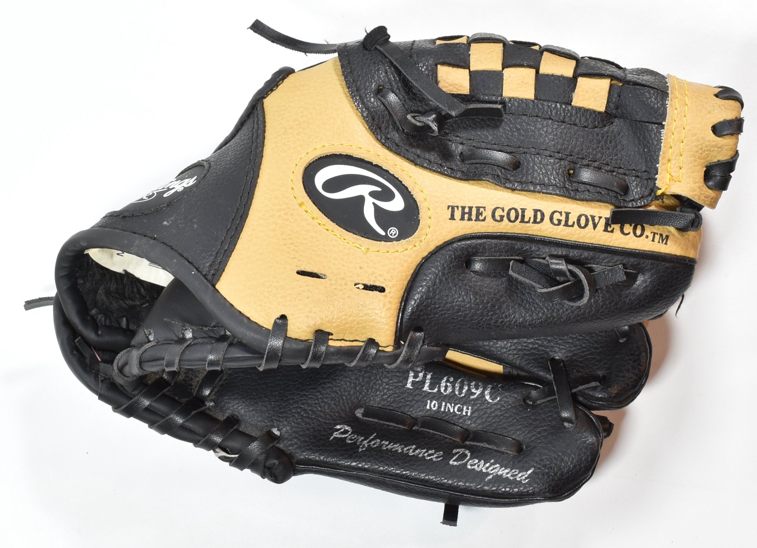 Rawlings Leather baseball glove kids used Right Hand 10 Inch PL609C Players Seri