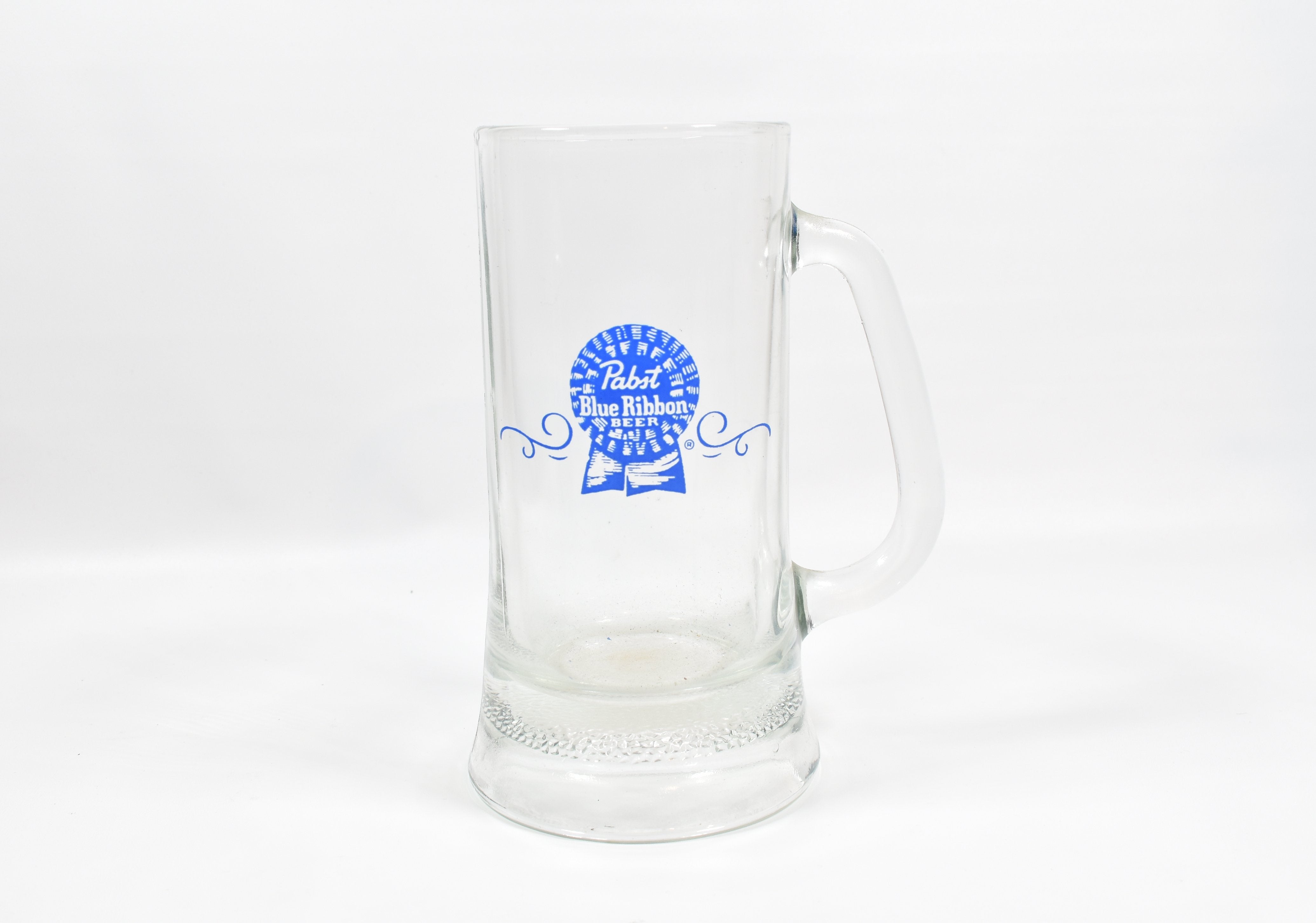 Pabst Blue Ribbon Beer Glass 6 and half inch tall Collectible Beer Cup Used